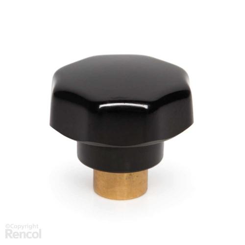 Sterknop bakeliet met messing schroefdraad insert