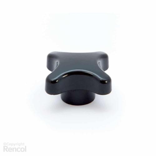 Kruisknop bakliet met messing schroefdraad insert
