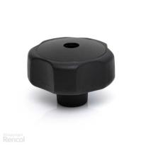 Sterknop doorlopend gesloten onderzijde met messing insert