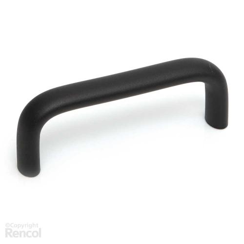 Handgreep aluminium zwart met schroefdraad 